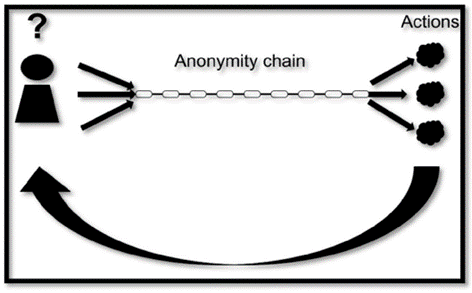 Single anonymity chain for multiple actions